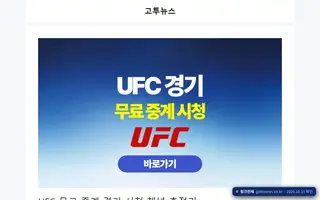ufc 무료중계 Bing 검색 결과 4번째 고투뉴스 접속 화면(촬영 당시) 2026.10.11 촬영
