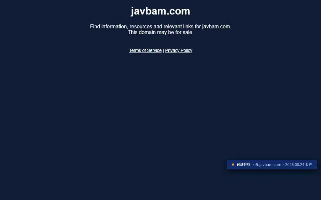JAV밤(kr5.javbam.com) 접속 화면
